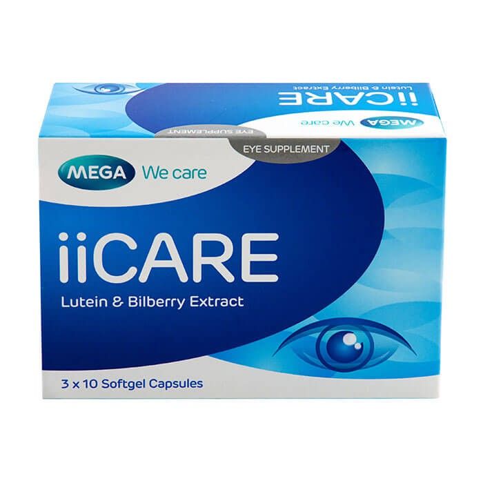 mega-we-care-ii-care-ไอไอ-แคร์-วิตามินบำรุงดวงตา-ผลิตภัณฑ์เสริมอาหาร-บำรุงสายตา-บำรุงดวงตา-ขนาด-30-แคปซูล