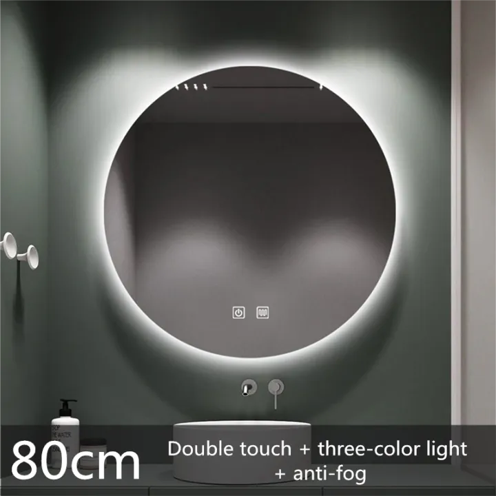 60cm LED Smart Frameless Silver Anti-Fog Defogging Round 3 Colors ...