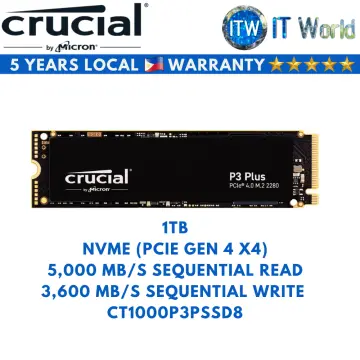 Itw, Crucial P3 Plus PCIe M.2 2280 NVMe Internal SSD (1TB, 2TB, 4TB)
