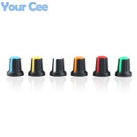 +——{} 30PCS/Lot WH148 Potentiometer Knob Kit Plastic Knobs Cap 6Mm Shaft Hole AG2 Yellow Orange Blue White Red 5Value*6PCS=30PCS