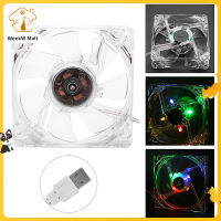 WeekW 8 เซนติเมตรUSBที่มีสีสันแสงใสพัดลมระบายความร้อน 5 โวลต์CPUพัดลมระบายความร้อนสำหรับพีซีคอมพิวเตอร์