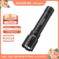 SUPERFIRE Mini Rechargeable LED Flashlight USB-C EDC Recharge Flashlights Ultra Bright Powerfull Flash Light Torch Free Shipping