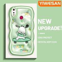 YIWESAN เคสสำหรับ Realme 3 Pro เคส3i Realme ลายการ์ตูน3D สเก็ตบอร์ด Pochacco ของแท้เคสป้องกันเลนส์กล้องซิลิโคนเคสโทรศัพท์แบบใสนิ่มเคสโปร่งใสกันกระแทก