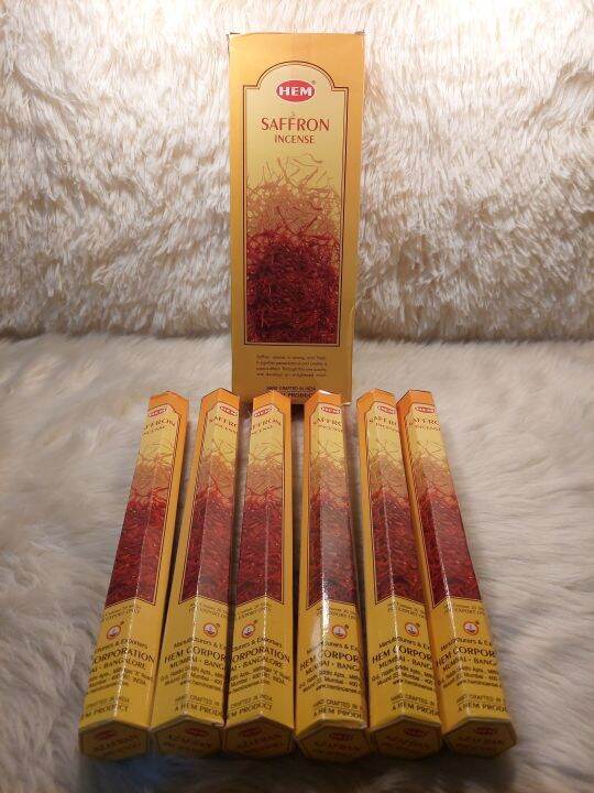 HEM incense pack Saffron (flowery scent), 20 sticks, 9 inches Lazada PH