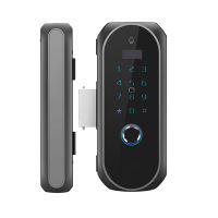 Fingerprint Lock Of Office Glass Door Without Opening and Wiring Intelligent Electronic Access Lock Of Glass Door