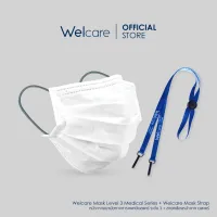 (ส่งของภายใน 14 วัน) Welcare Mask Level 3 Medical Series หน้ากากอนามัยทางการแพทย์เวลแคร์ ระดับ 3 พร้อมสายคล้อง ( บรรจุ 40 ชิ้น)
