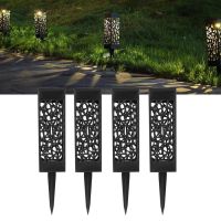 4pcs Solar Lawn Light Flickering Waterproof Garden Decoration Landscape Lawn Lamp Path Outdoor Lighting