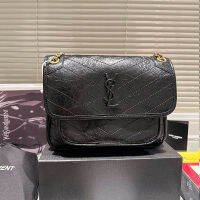 【แพ็คของขวัญ】กระเป๋าโซ่ของแท้จากกระเป๋าสะพายข้างสตรี Y + Niki สี่ฤดูกาล Bag28CM สะพายหนังของขวัญแบบออลอินวัน
