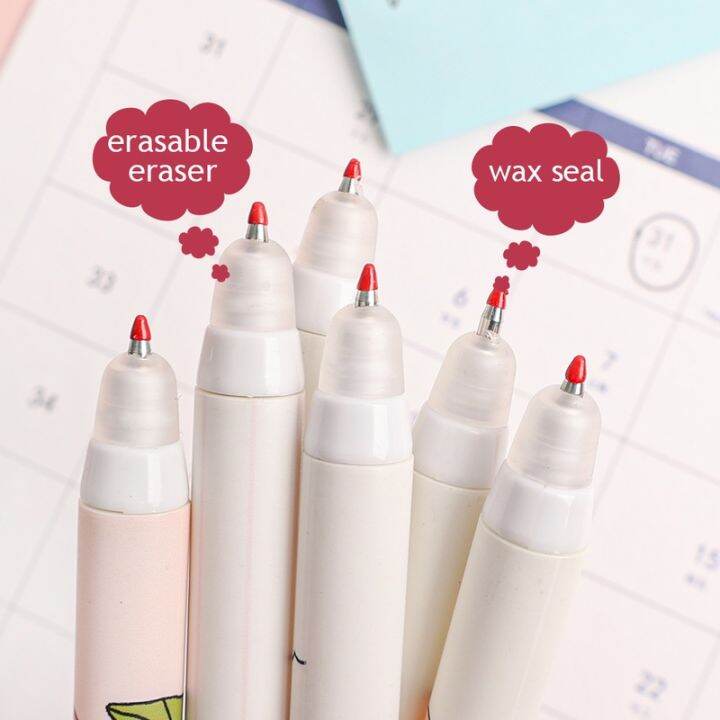 กดการกระทำสีฟ้า-erasable-ปากกาคาร์บอนปากกา-การ์ตูนน่ารักล้อปากกา-สีดำเทคโนโลยีพระเจ้าปากกาเป็นกลาง-นักเรียนอุปกรณ์การศึกษา