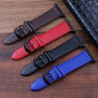 xiaozh Newest leather loop Suitable for Smart Watch Band 38MM 40MM 42mm 44mm Black Linker Strap Watch Accessories