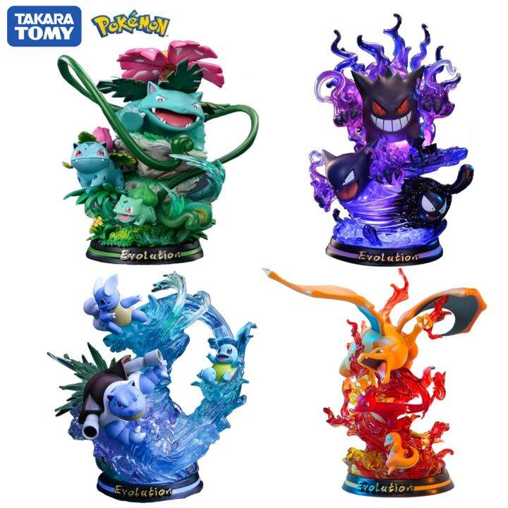 POKEMON Mega Evolution EGG GK Set Model Gengar Charizard Eevee Gyarados  Dragonite Blastoise Slowpoke Large Figure Action Gift