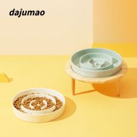 【dajumao】Cat and dog pet bowl Slow feeder Dog bowl Ceramic water bowl Neck protection Ceramic eating dog food bowl Dog food b