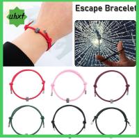 UHXF สีดำ เครื่องตัดกระจก ลูกปัดทังสเตนคาร์ไบด์ สายรัดข้อมือ Escape เครื่องมือช่วยเหลือตนเอง สายรัดข้อมือตัดกระจกรถยนต์ สร้อยข้อมือ Escape