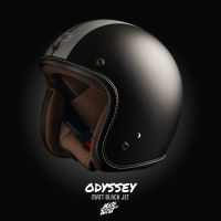 MOTOTWIST หมวกกันน็อคแบรนด์ไทยงานคุณภาพ รุ่น ODYSSEY สีดำด้าน JET ดำเดินด้าย ไซส์ S-XXL