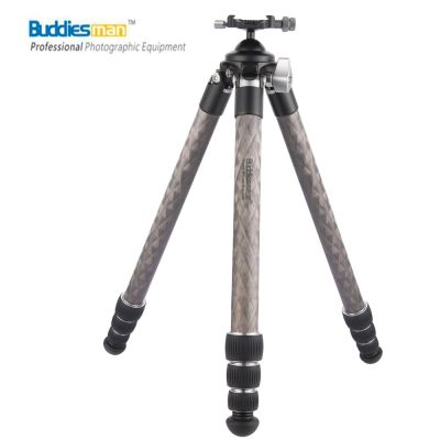 คาร์บอนมืออาชีพ M24B ของ Buddiesman ขาตั้งกล้องสามขาไฟเบอร์ดีไซน์ระดับต่ำพร้อมหัวบอลสำหรับท่องานหนัก DSLR