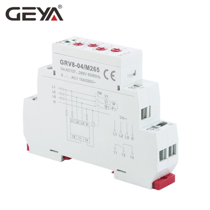geya-grv8-04-05-06-07-08รีเลย์สามเฟสควบคุมแรงดันไฟฟ้าลำดับเฟสความล้มเหลวมากกว่าแรงดันไฟฟ้าการป้องกันแรงดันไฟฟ้าเกิน