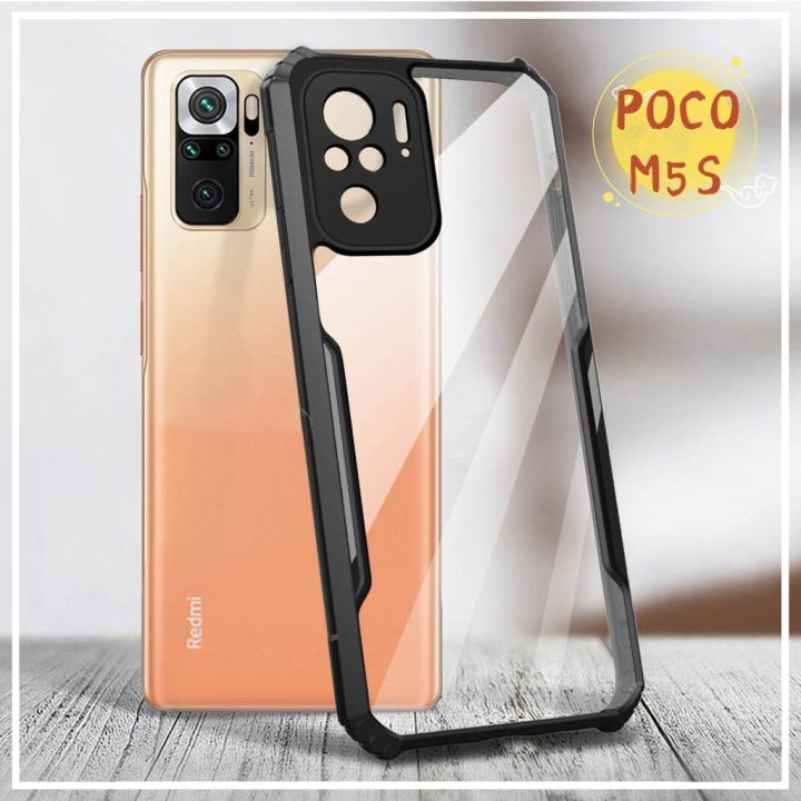 เคสป้องกันกล้องอะคริลิคด้านหลังแบบใสสำหรับ-xiaomi-poco-m5s-เคสมือถือกันกระแทก-pc-ฝาหลังเคส-tpu-สำหรับ-mi-poco-m5s