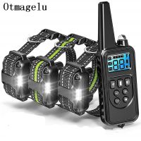 800M Electric Dog Training Collar With LCD Display Pet Remote Control Waterproof Rechargeable Collars For Shock Vibration Sound