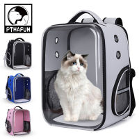 Cat Carrier Bag Cat Carrier Backpack Square Outdoor Carry Travel Bags Breathable Transparent Cats Double Shoulderbag