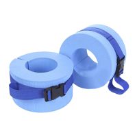 2x Swim Aquatic Cuffs Floaties Device Ankles Arms Belt Armlet with Quick Release Buckle Foam Swimming Float for Beginners Kids