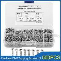 ☃✆☾ 500pcs M3 Stainless Steel 304 Cross Pan Head Self Tapping Screw Metric Combination Set Phillips Round Head Screw Kit