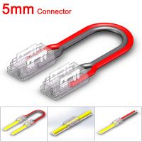 2pin 5mm COB LED Strip Fast Connector for 5mm Wide PCB Single Color SMD LED Tape Solderless Wire Connector