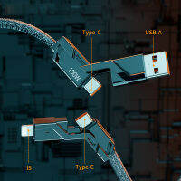 4 In 1 Data Transfer Cabel 100W USB To Type-C USBC Port Converter Power Charger สำหรับ USB To Light-Ning 13 14 Pro Max