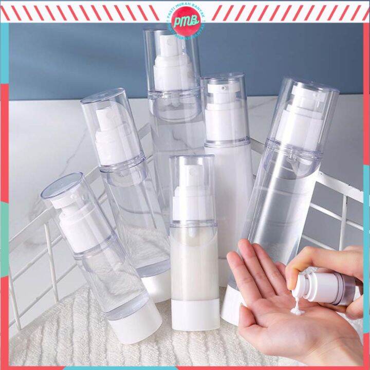 Botol Refill Vacuum 50Ml Bottle Pump Lotion Airless 80Ml Botol Spray