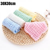 【DT】hot！ 1/5Pcs 30x30cm Baby Face Washcloth Muslin Squares Cotton Hand Gauze for Bathing Feeding Kids Handkerchief