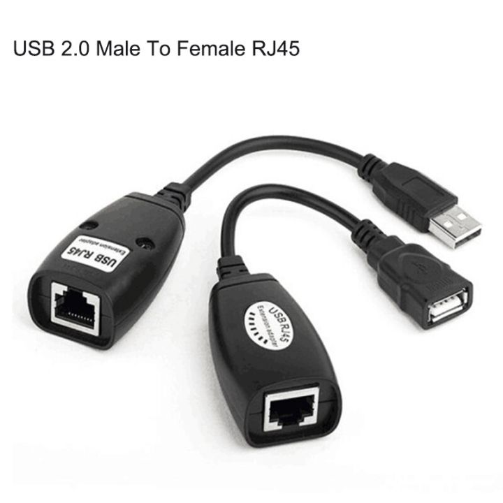 ：“{》 USB 2.0 Male To Female Cat6 Cat5 Cat5e 6 Rj45 LAN Ethernet Network Extender Extension Repeater Adapter Converter Cable