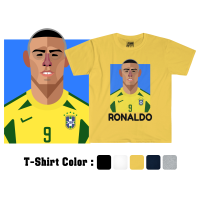 PSMเสื้อลายนักฟุตบอล เสื้อยืดลาย Ronaldo(R9) มี 5 สี ให้เลือก เนื้อผ้าพรีเมี่ยม สีไม่ตก ไม่ลอก ไม่ย้วย