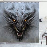 3D Dream Dragon Shower Curtain Animal Waterproof Polyester Fabric Shower Curtain Bathroom Decoration Shower Curtain With Hook 180x180cm