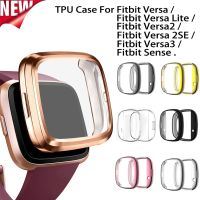 TPU Protective Cover For Fitbit Versa 4 /Versa 2 SE/Versa3 Watch Protection Shell For Fitbit Sense /Sense2 Screen Protector Case Cables