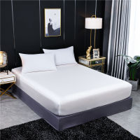 Mulberry Silk Fitted Sheet Four Corners With An Elastic Band Mattress Cover 160x200cm Solid Color Bed Sheet Customizable