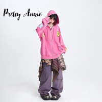 Pretty Annie สื้อกันหนาว เสื้อแขนยาวผญ เสื้อเเขนยาว สไตล์เกาหลี ใหม่ กราฟฟิตี้ เสื้อแขนยาวฮูด เสื้อกันหนาวมีฮู้ด 2023 ใหม่  WWY23912AB 37Z230915