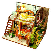 Dust Cover Designs Miniature Dollhouse Toys 3D Doll House Furniture Manual Assembling Furniture Kit for Children