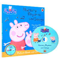 English original picture book Peppa Pig pink piggy girl Peggy nursery classic rhyme nursery rhymes Nursery Rhymes and Songs with CD piggy Paige nursery rhymes authentic copy book