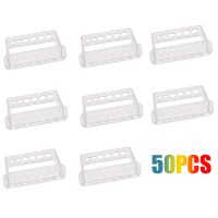 50X Test Tube Rack Plastic Clear Test Tube Rack 6 Holes Test Tube Stand Lab Test Tube Stand Shelf School Supply Lab Equipment