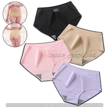 Women's Underwear Ice Silk Seamless Satin mid-Waist Abdominal