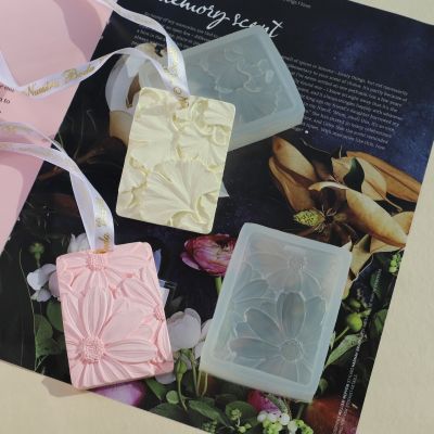 【CC】✠✶  Silicone Mold with Hole Rectangle Scented Gypsum Pendant Aromatherapy Wax Tablets
