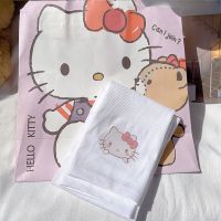 Sanrio Hello Kitty ปลอกแขนผ้าไอซ์ซิลค์กันแดดน่ารักสำหรับถุงมือปั่นจักรยานมุสลิมแขน Manset Lengan สำหรับฤดูร้อน