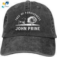 John Prine Denim Cap Baseball Cap Vintage Washed Distressed Cotton Adjustable Hat for Men and Women Black