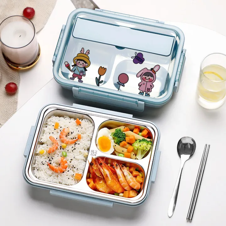 Separated lunch boxes for primary and secondary school students