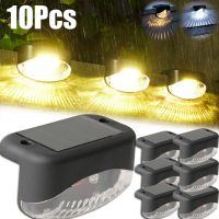 ▨✙ 2Pcs Solar LED Light Outdoor Stair Wall Lights Pathway Yard Patio Steps Lamps Waterproof Garden Decoration Solar Night Lights