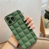 Solid Color Simple Grid Pattern Full Protective Anti-break Phone Case for IPhone 11 12 13 14 Pro Max Plus