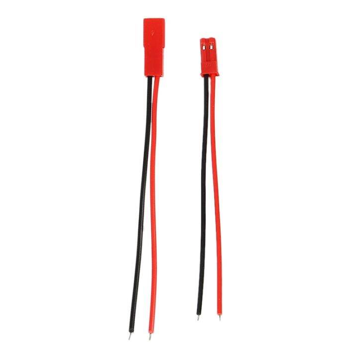 10-pairs-2-pin-jst-plug-socket-connector-m-to-f-110mm-cable-wire-red-black