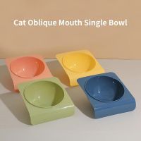 Pet Cat Bowl Dog Cat Food Bowl With Drinking Raised Stand Dish Bowls For Cats Dogs Pet Slanted Cat Food Or Water Bowls