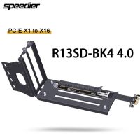 Black PCI-E 16x Graphics Card Vertical Bracket GPU Holder + PCI Express PCIe 3.0 4.0 X1 To X16 Extension Riser Cable 10~100CM Cables