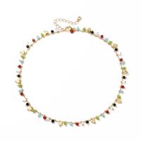 1pc  Pendant Necklaces with Brass Heart Beads Faceted Glass Beads and 304 Stainless Steel Lobster Claw Clasps Colorful Real 18K Gold Plated 15 inch(38cm)