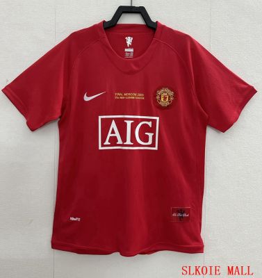 Manchest รวม Jersey Bola Home 2007-08โรนัลโด้เสื้อแข่งฟุตบอลย้อนยุค